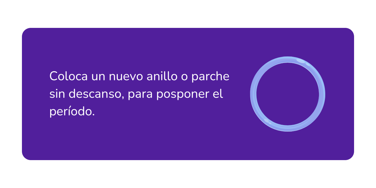 Cómo retrasar la regla anillo anticonceptivo