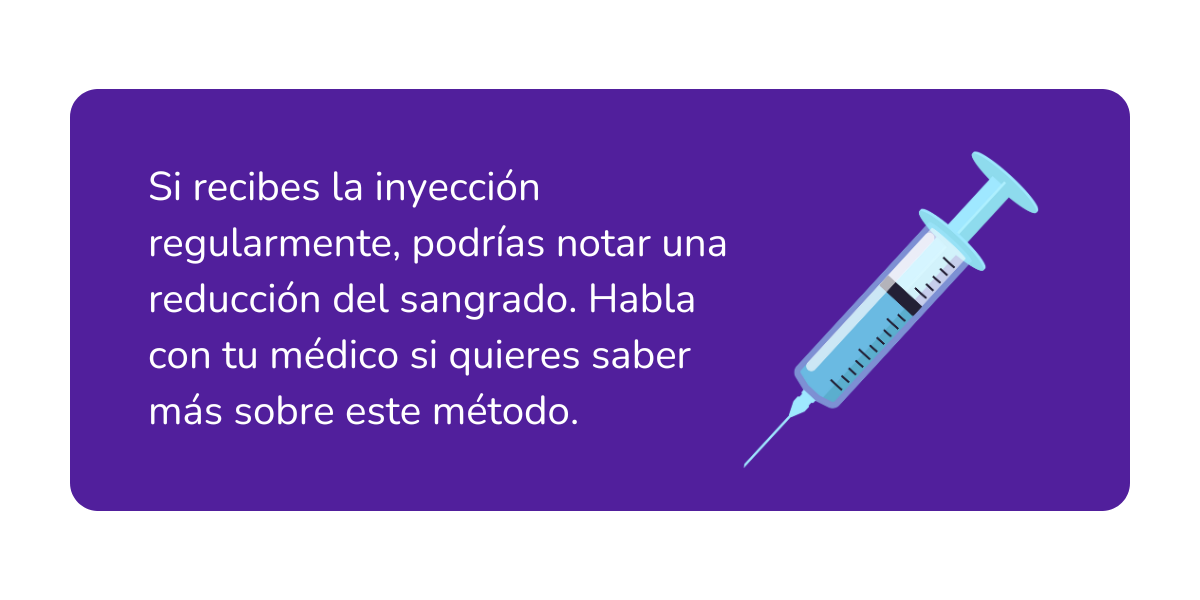 Cómo retrasar la regla inyección anticonceptiva