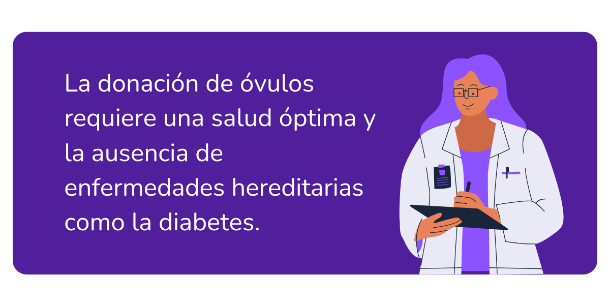 donar óvulos con diabetes